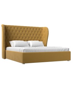 Кровать Далия 200 Желтый микровельвет Лига диванов