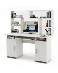 Письменный стол Лайт 6К с надстройкой ПСЛТ 6К СН Белое дерево Мф владимир