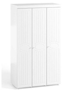 Шкаф 3 дв 560 с 3 Большими глухими дверьми МН 53 Монако Белое дерево Катрин-к