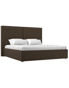 Интерьерная кровать Аура 160 рогожка коричневый Лига диванов
