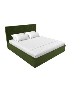 Кровать Кариба 200 Зеленый микровельвет Лига диванов