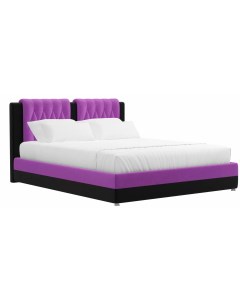 Кровать Камилла 160 Фиолетовый Черный микровельвет Лига диванов
