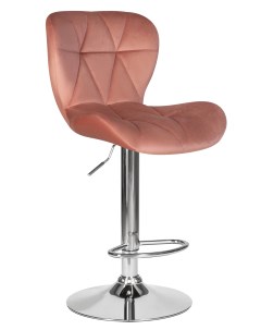 Барный стул BARNY D0000000000000010616 хром пудрово розовый Лого-м
