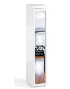 Шкаф 1 дв 560 с Большой зеркальной дверью МН 34 Монако Белое дерево Катрин-к