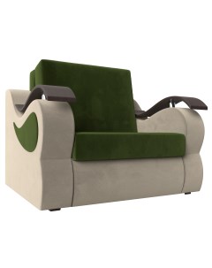 Кресло кровать Меркурий 80 микровельвет зеленый бежевый Лига диванов