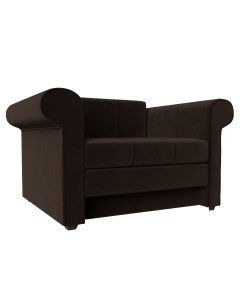 Кресло кровать Берли микровельвет коричневый Лига диванов