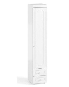 Шкаф 1 дв 410 с Малой глухой дверью и ящиками АФ 30 Афина Белое дерево Катрин-к