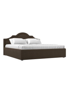 Интерьерная кровать Афина 160 рогожка коричневый Лига диванов