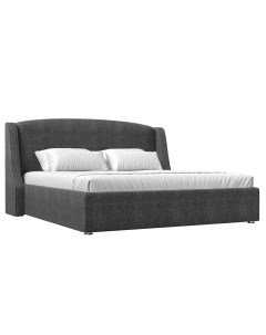 Интерьерная кровать Лотос 160 рогожка серый Лига диванов