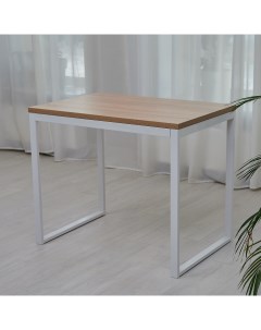 Кухонный стол Лофт 90х60 дуб сонома белые ножки Мебельная фабрика юдиных