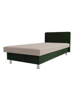 Кровать Мальта велюр бежевый зеленый Лига диванов