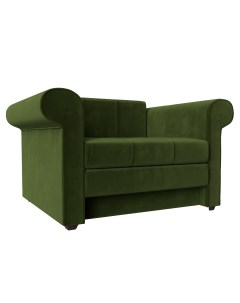 Кресло кровать Берли микровельвет зеленый Лига диванов