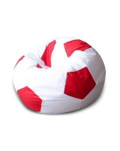 Кресло мешок Мяч Белый Красный Мебельторг