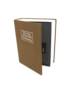 Механический сейф книга для денег и документов коричневый Urm