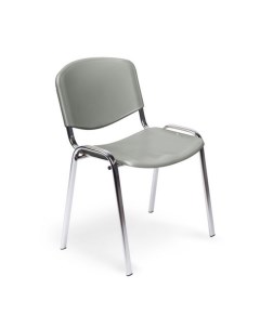 Стул UP_EChair Rio ИЗО хром пластик серый Easy chair