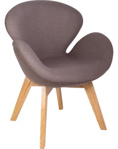 Кресло Swan Wood legs Arne Jacobsen A062 Серый кашемир Beon