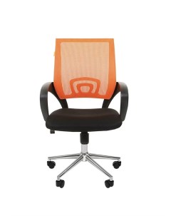Компьютерное офисное кресло оранжевый хром new Chairman