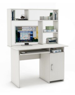 Письменный стол Лайт 3К с надстройкой ПСЛТ 3К СН Белое дерево Мф владимир