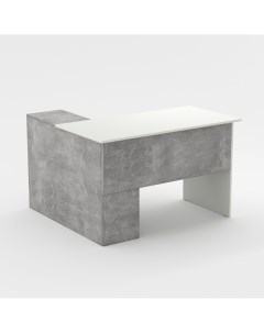 Компьютерный стол белый цемент светлый 1100х750х1022 Re-seption