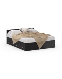 Кровать с ящиками Стандарт 1600 венге 164х204х70 см Свк