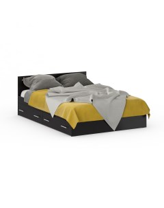 Кровать с ящиками Стандарт 1400 венге 144х204х70 см Свк