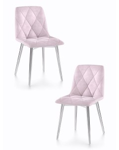 Комплект стульев 2 шт Ричи розовый хром М-трейд