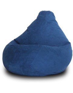 Кресло мешок XL микровельвет Синий Dream