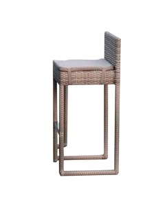 Плетеный барный стул Y390G W78 искусственный ротанг серый Afina