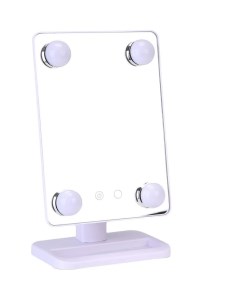 Вращающееся на 360 косметическое зеркало с подсветкой 00117749 белый Nobrand
