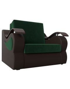 Кресло кровать Меркурий 60 велюр экокожа зеленый коричневый Лига диванов