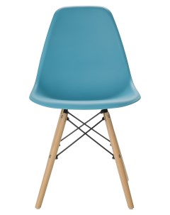 Комплект стульев 4 шт для кухни в стиле EAMES DSW ярко голубой Leon group