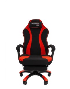 Игровое компьютерное кресло ткань цвет черный красный Chairman