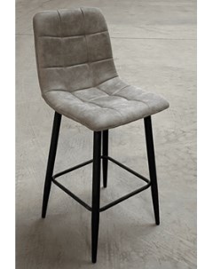 Полубарный стул BARNY черный нубук теплый серый grey 14 Терминал