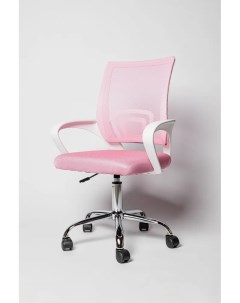 Кресло офисное Симпл Офис BN 7166 Хром белый розовый Симпл-офис