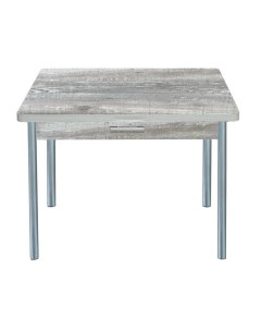 Стол обеденный СИМПЛ с ящиком бетон пайн темный серебристый металлик Катрин-к