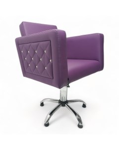 Парикмахерское кресло Рок Фиолетовый Гидравлика пятилучье Мебель бьюти