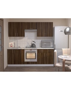 Кухонный гарнитур Лира 3 220 см коричневый бежевый Баронс