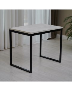 Кухонный стол Лофт 90х60 выбеленное черные ножки Мебельная фабрика юдиных