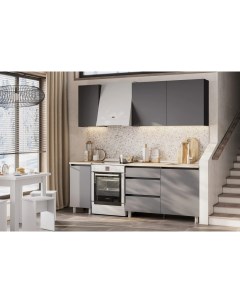 Кухонный гарнитур Денвер 1 6м Графит серый Дуб Сонома Sv-мебель