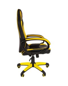 Кресло VT_EChair 690 TPU кожзам черный желтый пластик Easy game