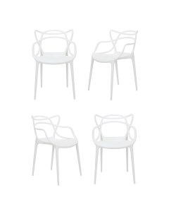 Комплект стульев 4 шт Masters FR 0215K белый Bradex