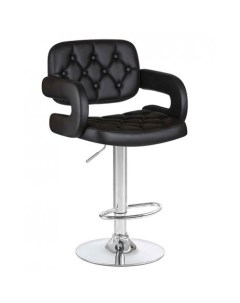 Барный стул серебристый черный Logomebel
