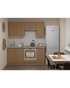 Кухонный гарнитур Лира 2 1 180 см коричневый серый Баронс
