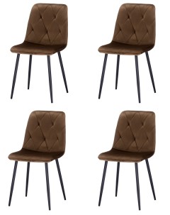 Комплект обеденных стульев Oliver 4 шт коричневый Storeforhome