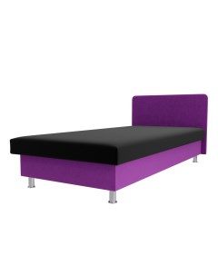 Кровать Мальта микровельвет черный фиолетовый Лига диванов