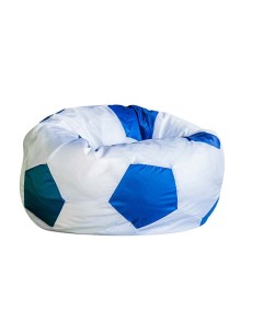 Кресло мешок Мяч Белый Синий Мебельторг