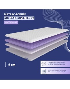 Топпер наматрасник Simple Terry ортопедический тонкий двуспальный 180x200 см Miella