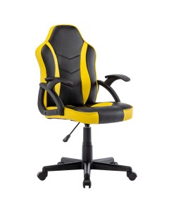Кресло компьютерное Shark GM 203 экокожа черное желтое Brabix