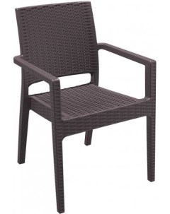 Кресло пластиковое плетеное Ibiza Коричневый Reehouse