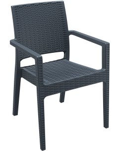 Кресло пластиковое плетеное Ibiza Антрацит Reehouse